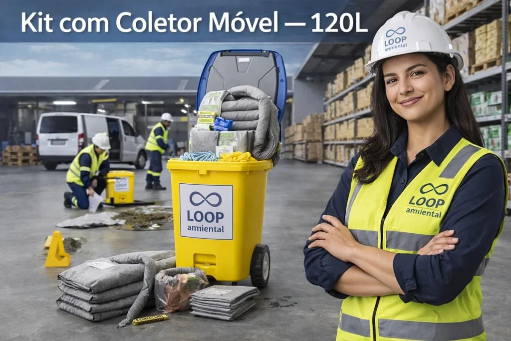 Kit com Coletor Móvel — 120L